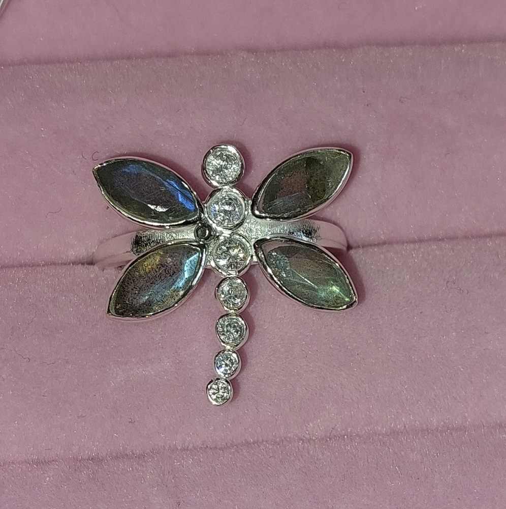 Labradorite Dragonfly Ring - Picture 5 of 8